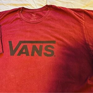 Vintage Vans Men's Burgundy T-Shirt XL